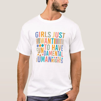 T-shirt Les Filles Filles Veulent Juste Avoir Une R Humain