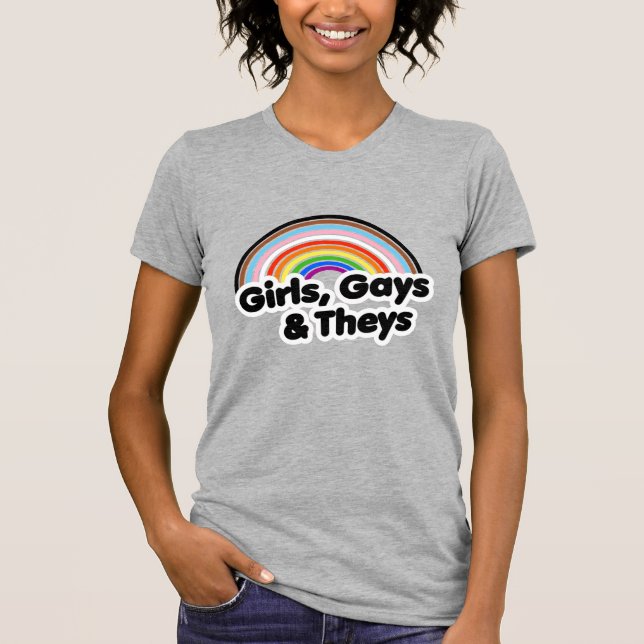 T-shirt Les filles gays et theys (Devant)