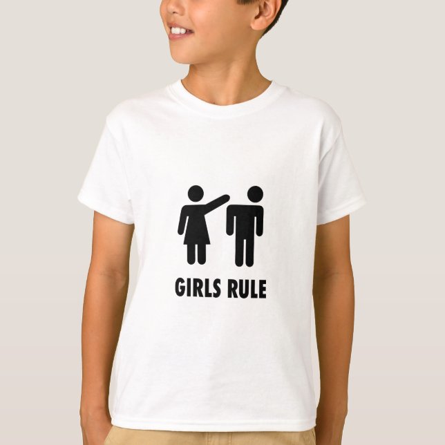 T-shirt Les filles gouvernent des tee-shirts féministes ri (Devant)