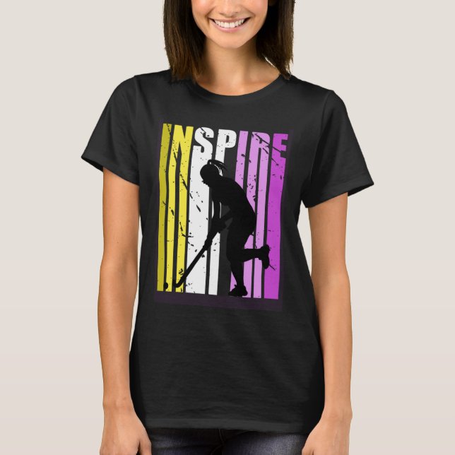 T-shirt Les filles inspirent l'entraîneur de hockey Annive (Devant)