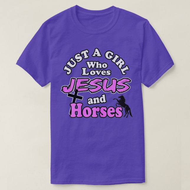 T-shirt Les filles Les amoureux du cheval Juste une fille  (Design devant)