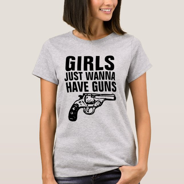 T-SHIRT LES FILLES (LES FILLES VEULENT JUSTE AVOIR DES ARM (Devant)