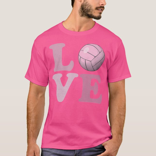 T-shirt Les filles mignonnes aiment le volley-ball (Devant)