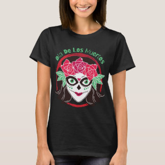 T-shirt Les Filles Mignonnes Dia De Los Muertos. Jour des 