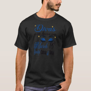 T-shirt Les Filles Mignonnes Divas Anniversaires Sont Nées