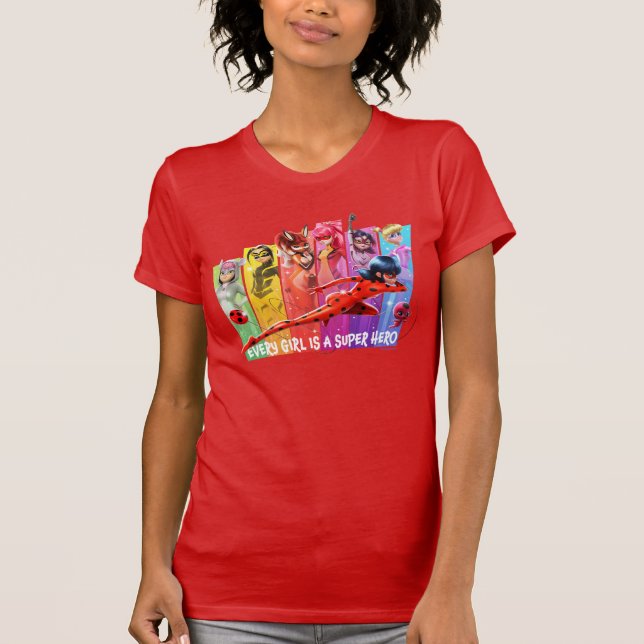 T-shirt Les filles miraculeuses | Chaque fille est un supe (Devant)