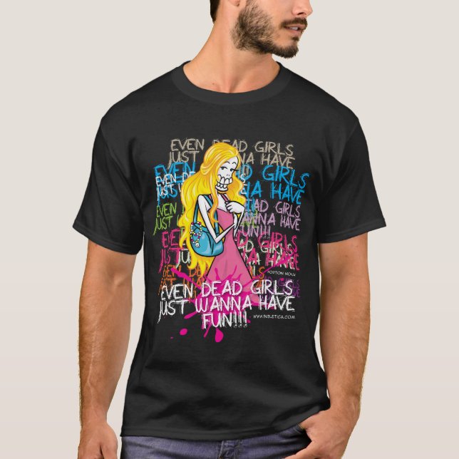 T-shirt Les filles mortes juste une de Skeletica- même (Devant)