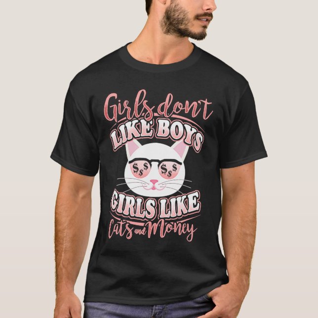 T-shirt Les filles n'aiment pas les garçons Les filles com (Devant)