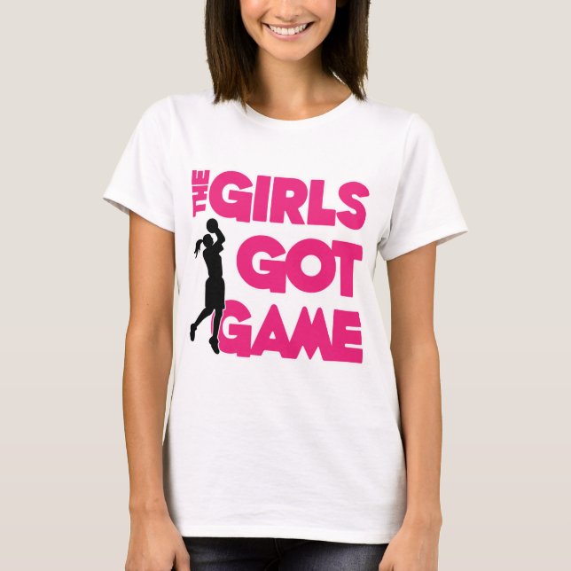 T-shirt Les filles ont obtenu le jeu, melon (Devant)