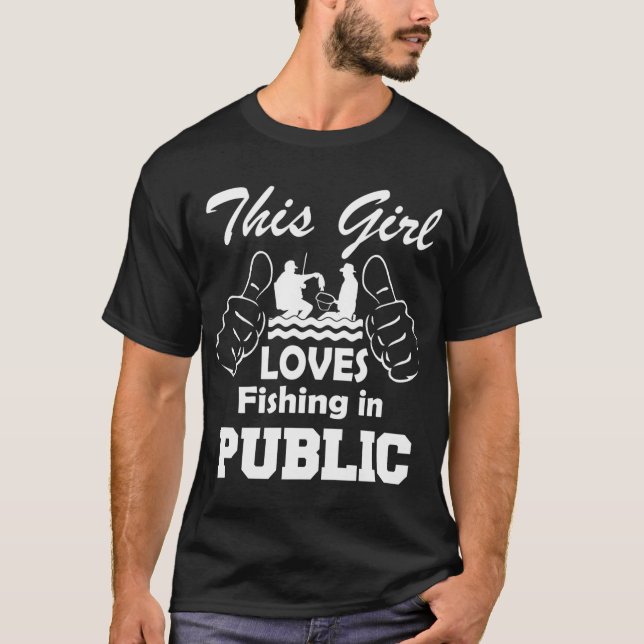 T-shirt Les filles pêchent aussi (Devant)
