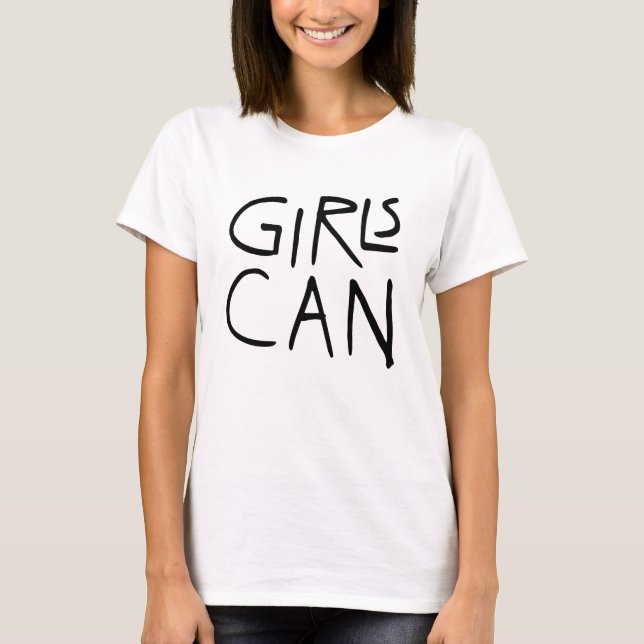 T-shirt Les filles peuvent (Devant)