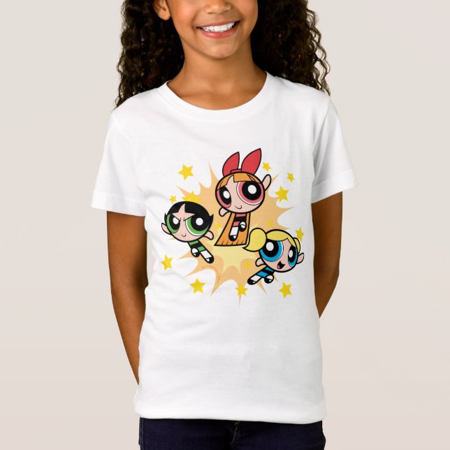 T-Shirt Les Filles Powerpuff Sauvent La Journée (Devant)