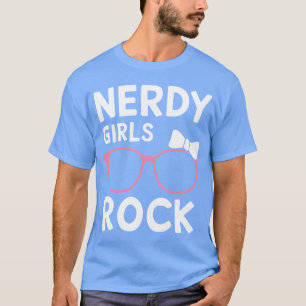 T-shirt Les filles ringardes rochent lunettes roses noeud