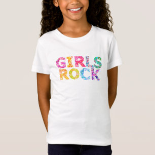 T-Shirt Les Filles Rock Design Esprit Empouvoirant pour le