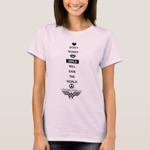 T-shirt Les filles sauveront le monde des merveilles graph