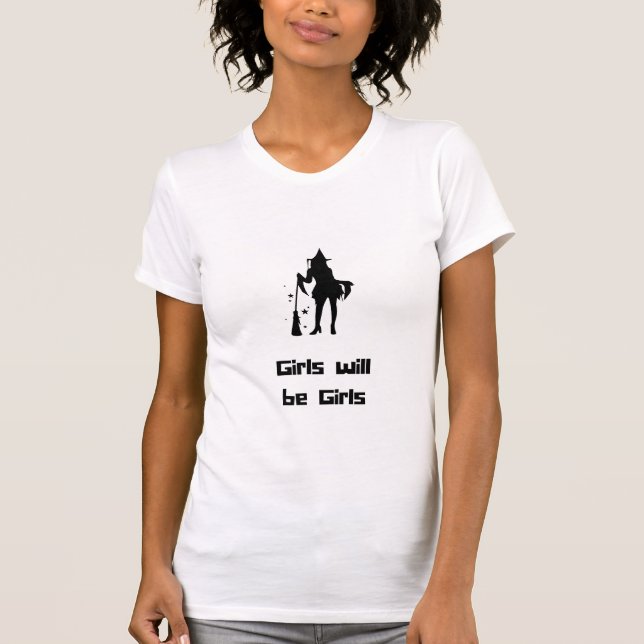 T-shirt Les filles seront des filles sorcières (Devant)