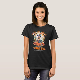 T-shirt Les Filles Sont Fabriquées De Sucre Citrouille Épi