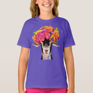 T-shirt Les filles Tee Posey la chèvre.