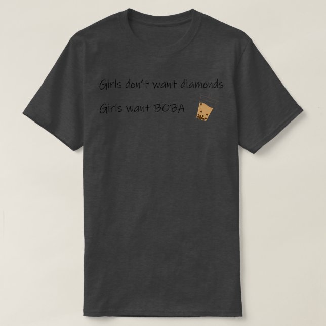 T-shirt Les filles veulent boba Les filles donx27t veulent (Design devant)