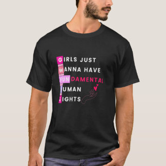 T-shirt Les filles veulent juste avoir des droits fondamen