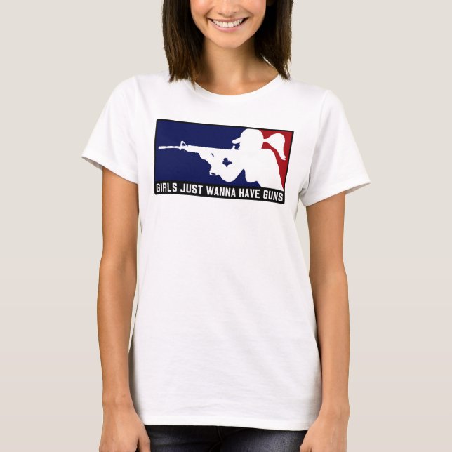T-shirt Les filles veulent juste avoir la chemise d'armes (Devant)