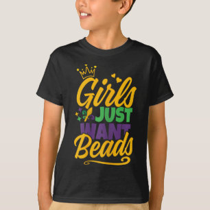 T-shirt Les Filles Veulent Juste Des Perles Amusantes Mard