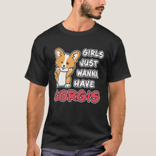 T-shirt Les Filles Veux Juste Avoir Corgis Mignonne Corgi 