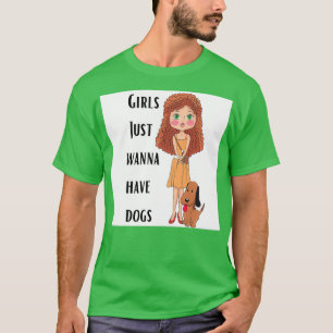 T-shirt Les Filles Veux Juste Avoir Des Chiens 2