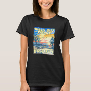 T-shirt Les Filles Veux Juste Avoir Soleil Tropical Beach