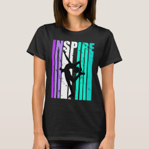 T-shirt Les filles violettes inspirent le patinage sur gla