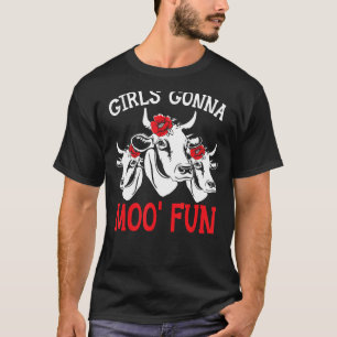 T-shirt Les filles vont s'amuser vache chuchoteuse élevage