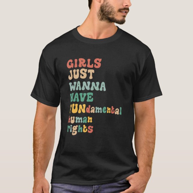 T-shirt Les Filles Voulaient Juste Avoir Des Droits Fondam (Devant)