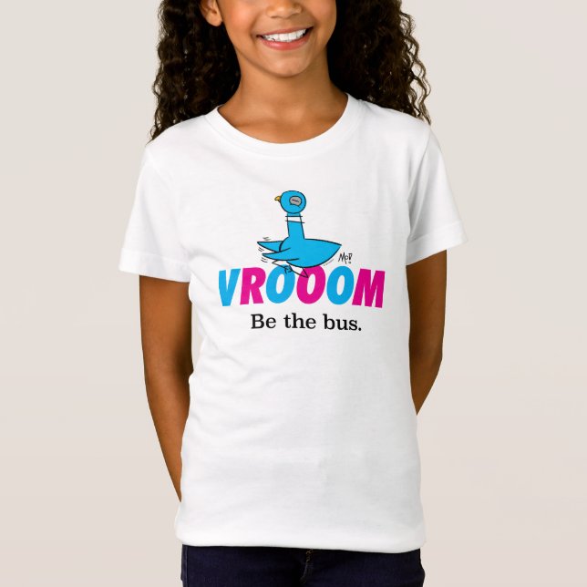 T-Shirt Les Filles Vroom Pigeon Blanches (Devant)