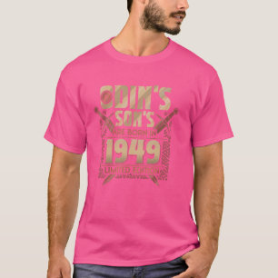 T-shirt Les fils d'Odin sont nés en 1949 viking 75ème anni