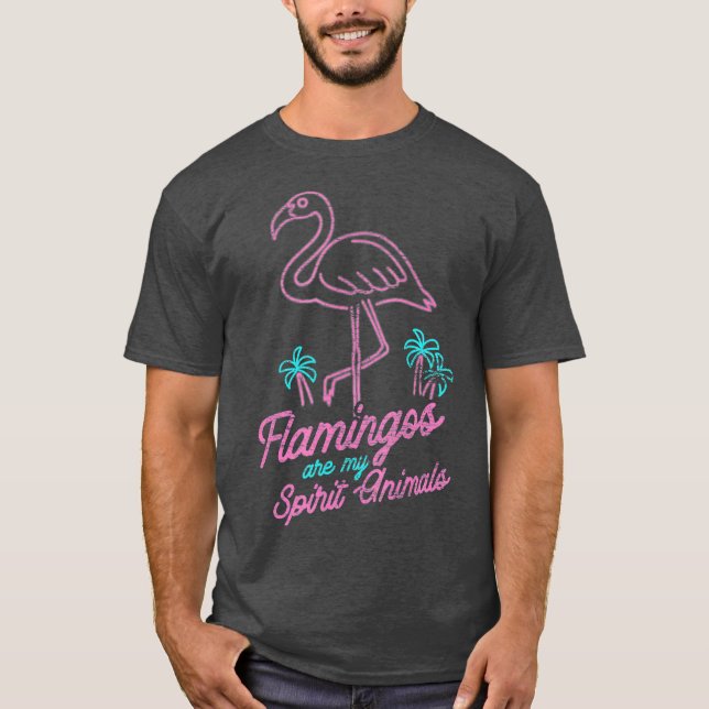 T-shirt Les Flamants roses sont mon esprit Animaux Flamant (Devant)