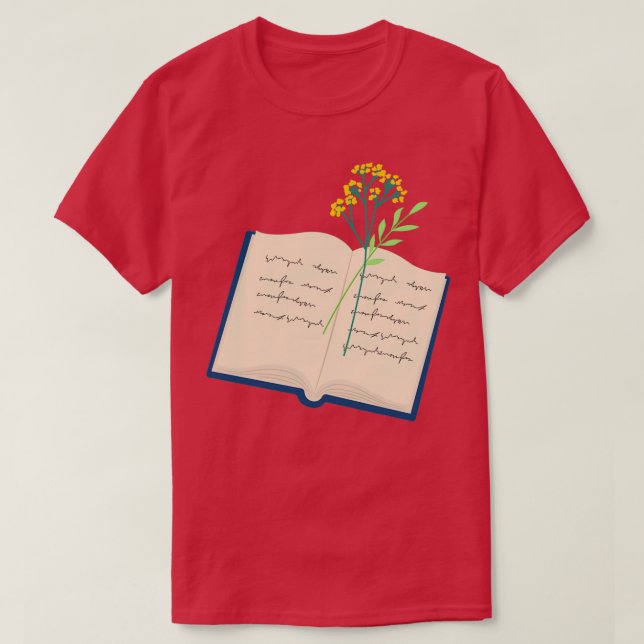 T-shirt Les Fleurs Grandissent À Partir Du Livre Vert (Design devant)