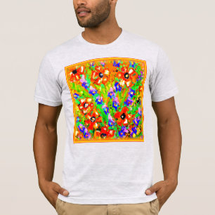 T-shirt "Les Fleurs Oranges" Belle Peinture. Commandez dès