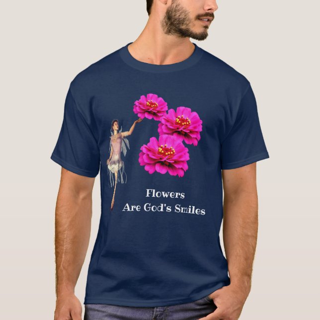 T-shirt Les fleurs sont les sourires de Dieu Inspirationne (Devant)