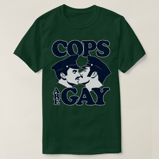 T-shirt Les flics Sont Gay Pin (Design devant)
