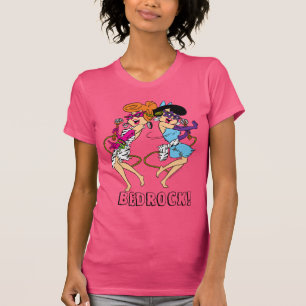 T-shirt Les Flintstones   Wilma et vedettes du rock de