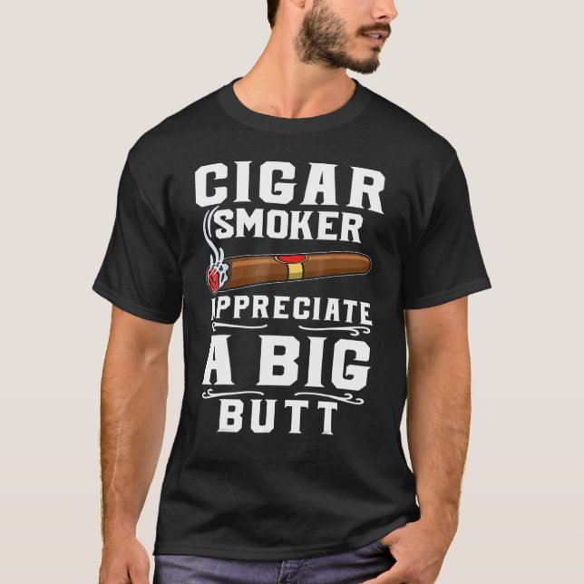 T-shirt Les Fumeurs De Cigar Apprécient Une Grosse Fumée D (Devant)