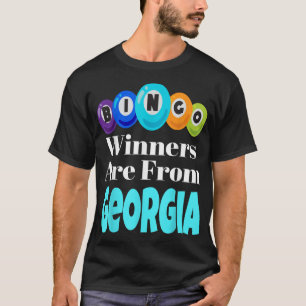 T-shirt Les Gagnants De Bingo Sont De Georgia Drôle Jeu Ni