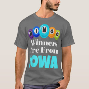 T-shirt Les Gagnants De Bingo Sont De Iowa Funny Game Nigh