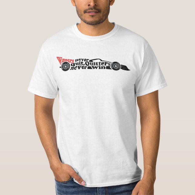 T-shirt Les gagnants de F1 ne quittent jamais, les quittan (Devant)