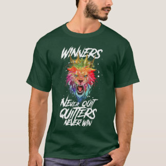 T-shirt Les gagnants de Lion ne quittent jamais Beast King