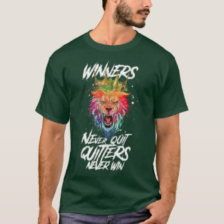 T-shirt Les gagnants du lion ne quittent jamais la bête Ki
