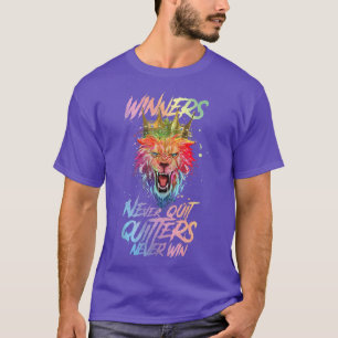 T-shirt Les gagnants du lion ne quittent jamais le Mixed m