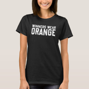 T-shirt Les gagnants portent Orange Team Spirit Game Compe