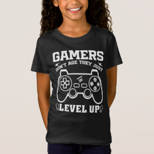 T-Shirt Les gamers ne vieillissent pas ils juste niveler l
