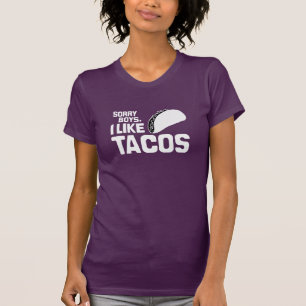 T-SHIRT LES GARÇONS DÉSOLÉS J'AIME DES TACOS - BLANC -
